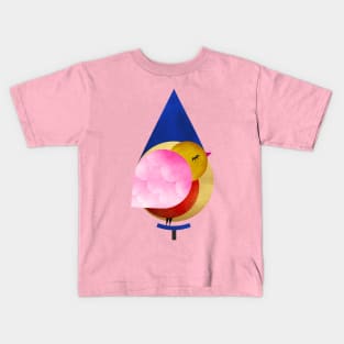 Birdie kisses the sweet morning raindrop Kids T-Shirt